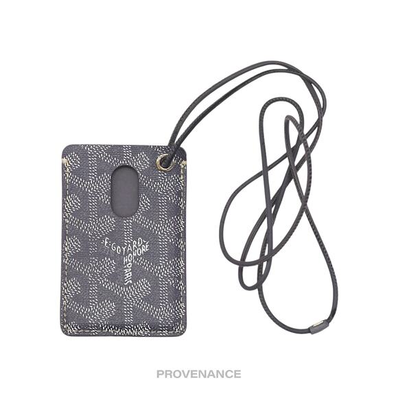 🔴 Goyard ID Lanyard Card Case - Grey Goyardine - Picture 1 of 9